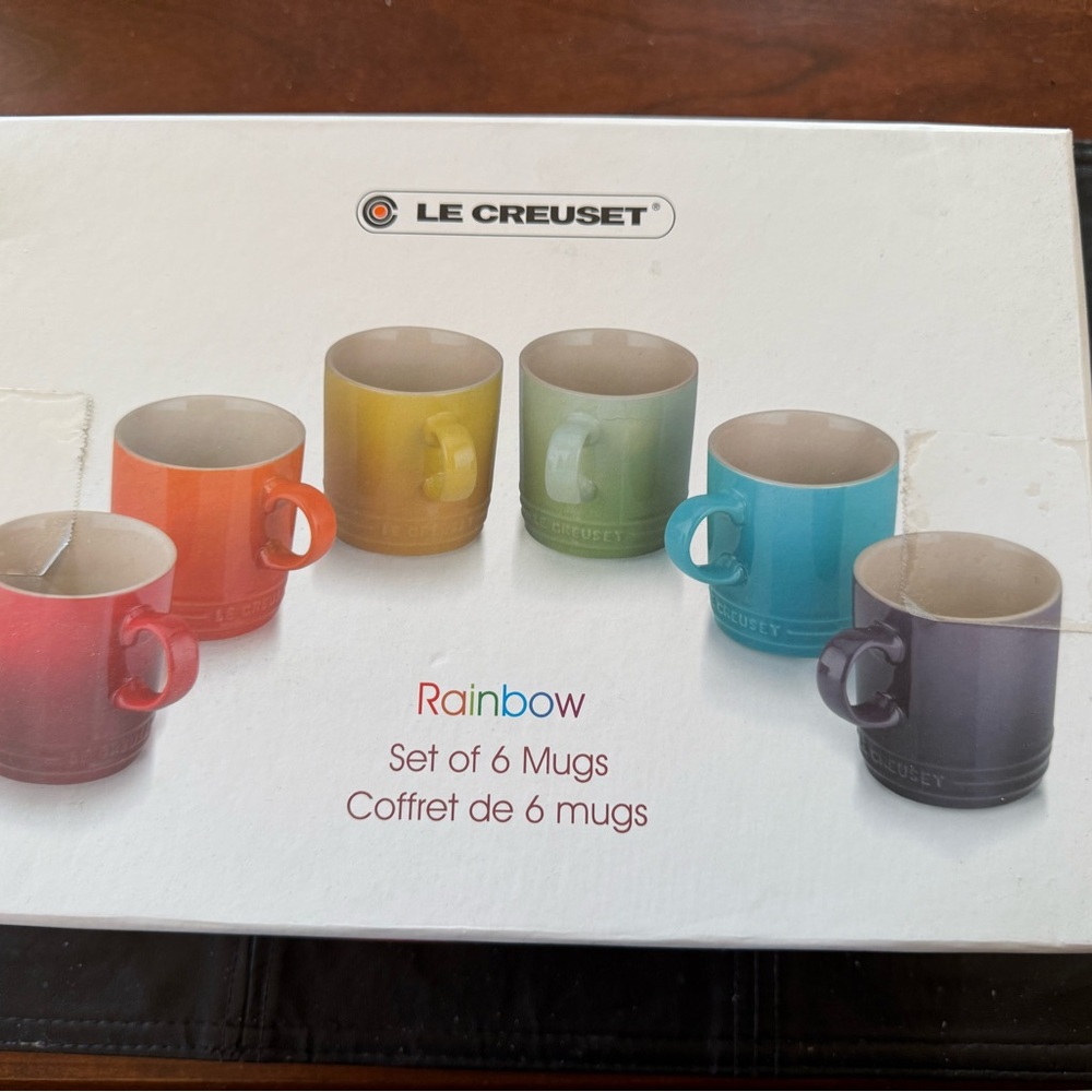 Le Creuset Rainbow Mug Collection - Set of 6. New in Box - Picture 7 of 7